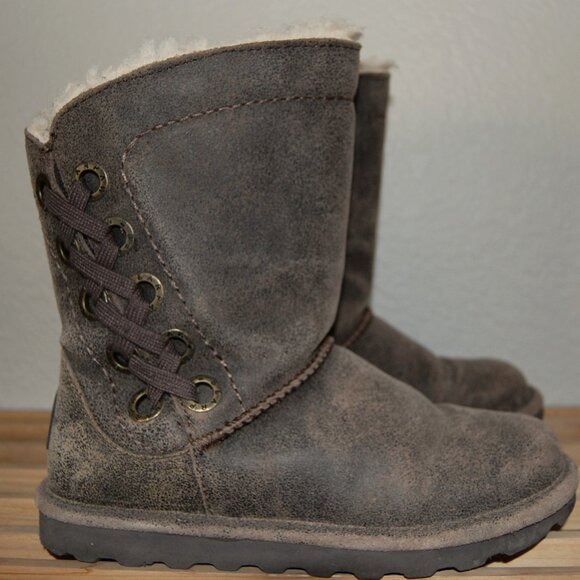 BearPaw Women SIze US 8 Low-cut Suede Boots, Brown - Picture 6 of 14